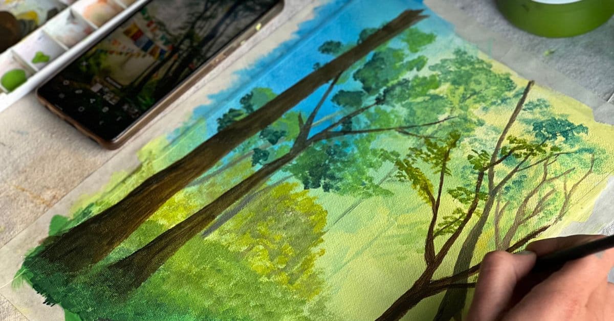 Art workshop at Dharamkot, Dharamshala, Himachal Pradesh.