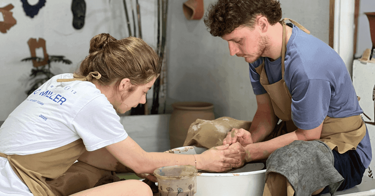 Pottery retreat at Dharamkot Studio.