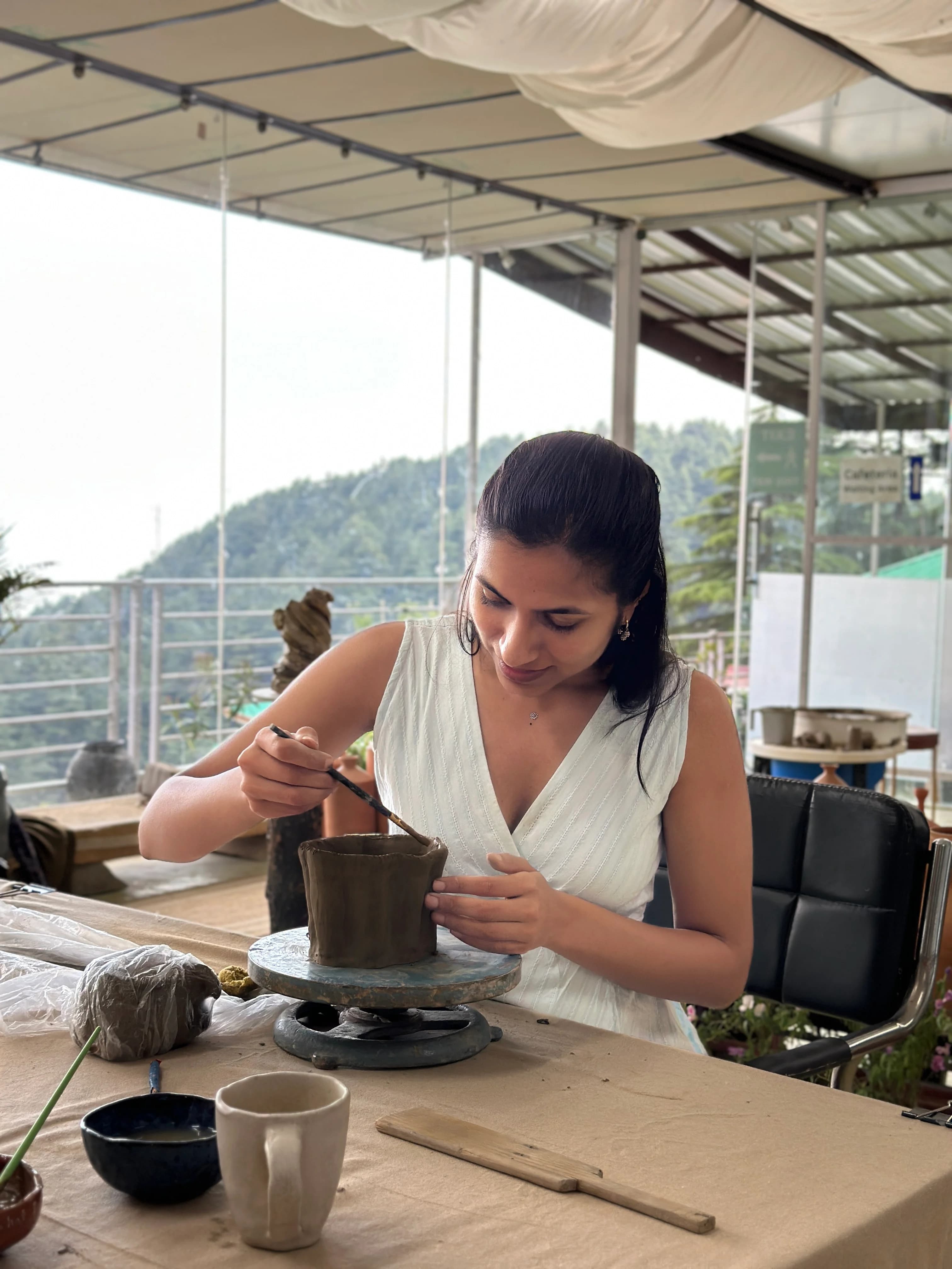 Nandini, Dharamkot Studio resident artist.
