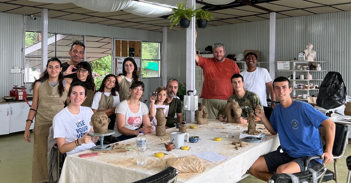 Art workshop at Dharamshala, India.