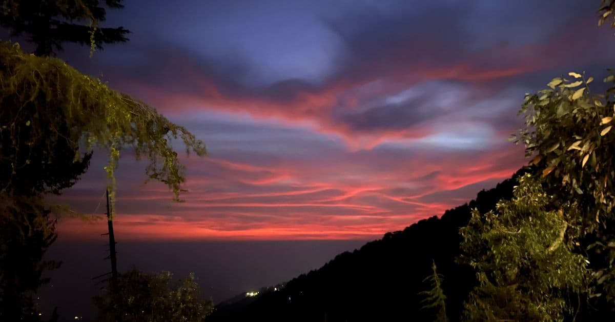 Dramatic skies at Dharamkot, Dharamshala, Himachal Pradesh.