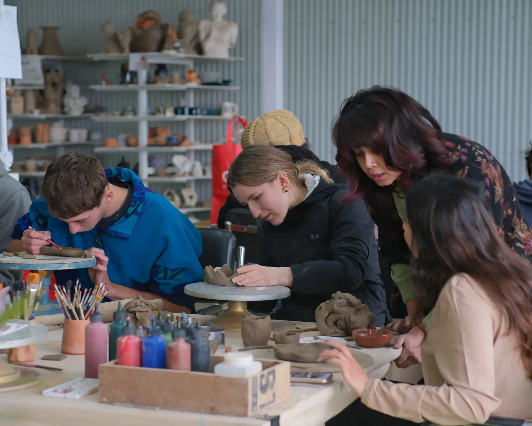 Pottery experience workshop at Dharamkot Studio Himachal Pradesh for beginner clay sessions.
